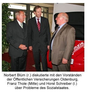 Norbert Blüm mit Franz Thole und Horst Schreiber